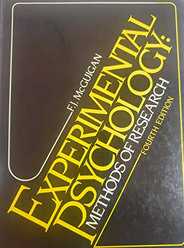 Imagen de archivo de Experimental Psychology: Methods of Research a la venta por Alien Bindings