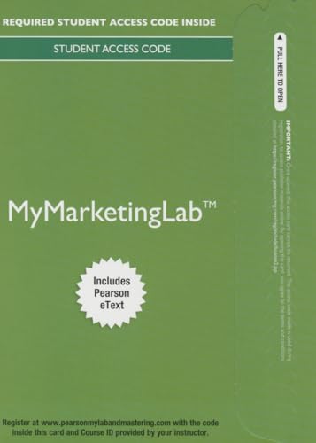 Stock image for MyLab Marketing with Pearson eText -- Access Card -- for Marketing: Real People, Real Choices (My Marketing Lab) for sale by PAPER CAVALIER US