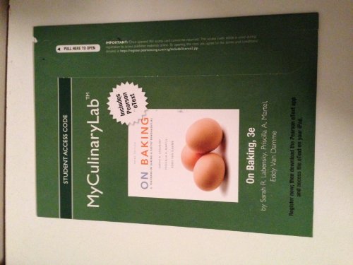 Imagen de archivo de 2012 Myculinarylab with Pearson Etext -- Access Card -- For on Baking a la venta por Campus Bookstore