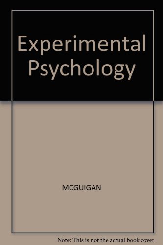 Beispielbild fr Experimental Psychology : Methods of Research zum Verkauf von PsychoBabel & Skoob Books