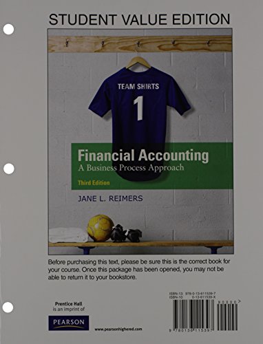 Imagen de archivo de Financial Accounting: Business Process Approach, Student Value Edition Plus NEW MyLab Accounting with Pearson eText -- Access Card Package (3rd Edition) a la venta por Iridium_Books