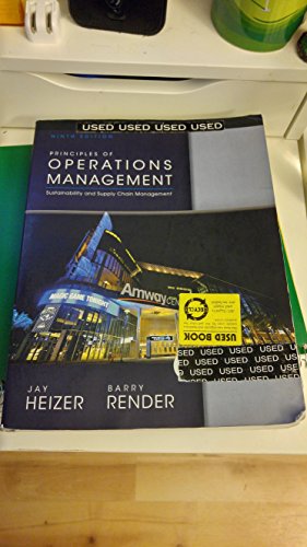 Stock image for Principles of Operations Management (9th Edition) for sale by HPB-Red