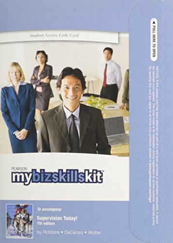 Imagen de archivo de MyBizSkillsKit -- Access Card -- Supervision Today! a la venta por BookHolders