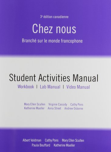 Stock image for Student Activities Manual for Chez nous: Branch sur le monde francophone for sale by Books Unplugged