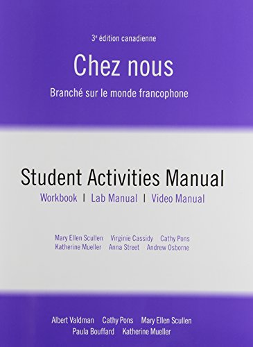 9780132978521: Student Activities Manual for Chez nous: Branch sur le monde francophone