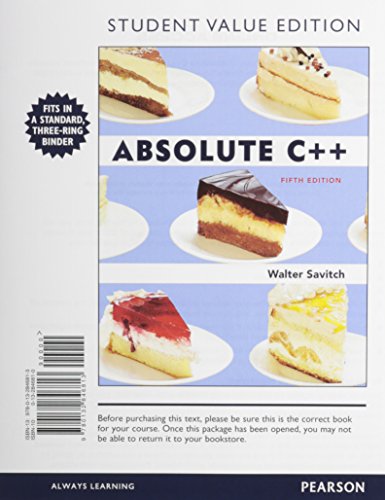 Immagine dell'editore per Absolute C++, Student Value Edition Plus MyProgrammingLab with Pearson eText -- Access Card Package (5th Edition) venduto da dsmbooks