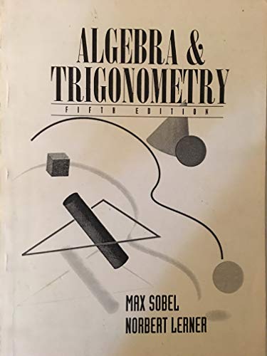 9780132991247: Algebra and Trigonometry