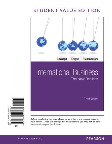 Beispielbild fr International Business: The New Realities, Student Value Edition (3rd Edition) zum Verkauf von HPB-Red