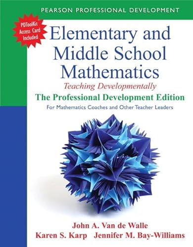 Beispielbild fr Elementary and Middle School Mathematics: Teaching Developmentally: The Professional Development Edition for Mathematics Coaches and Other Teacher . Student-Centered Mathematics Series) zum Verkauf von LibraryMercantile