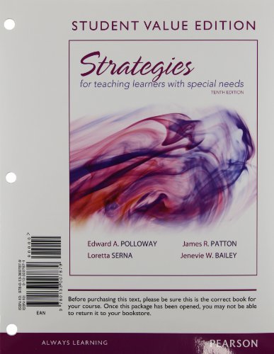 Beispielbild fr Strategies for Teaching Learners with Special Needs, Student Value Edition (10th Edition) zum Verkauf von SecondSale