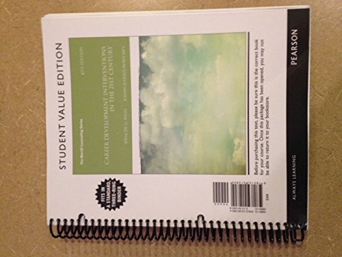 Stock image for Career Development Interventions in the 21st Century, Student Value Edition (4th Edition) (The Merrill Counseling Series) for sale by HPB-Red