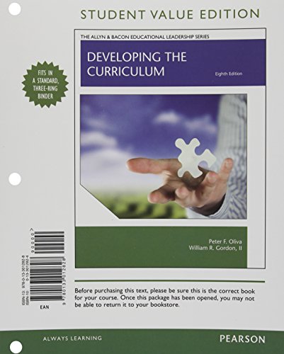 Stock image for Developing the Curriculum, Student Value Edition for sale by Iridium_Books