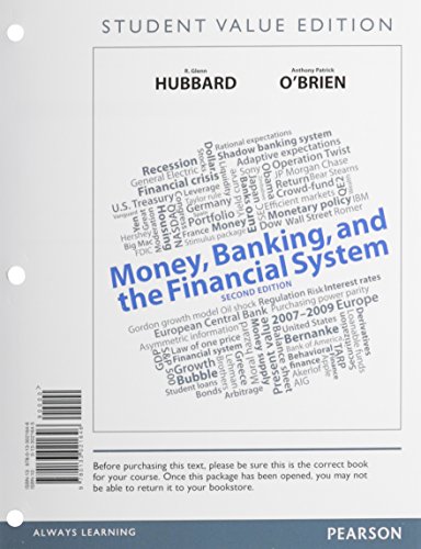 Imagen de archivo de Money, Banking, and the Financial System, Student Value Edition (2nd Edition) a la venta por BooksRun