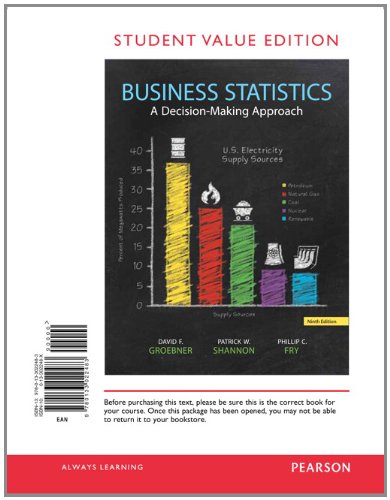 Beispielbild fr Business Statistics, Student Value Edition: A Decision-Making Approach zum Verkauf von BooksRun