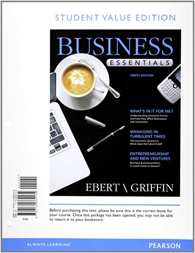 Business Essentials with Access Code (9780133034011) by Ebert, Ronald J; Griffin, Ricky W