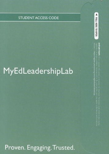 9780133037333: NEW MyLab Ed Leadership with Pearson eText -- Standalone Access Card-- for Financing Education in a Climate of Change