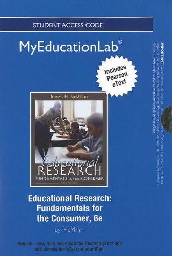 Stock image for NEW MyEducationLab with Pearson eText -- Standalone Access Card -- for Educational Research: Fundamentals for the Consumer for sale by Revaluation Books