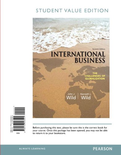 Stock image for International Business: The Challenges of Globalization, Student Value Edition (7th Edition) for sale by HPB-Red