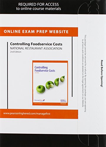 Exam Prep for Controlling Food Service Costs -- Access Card (9780133044553) by National Restaurant Association, Association Solutions