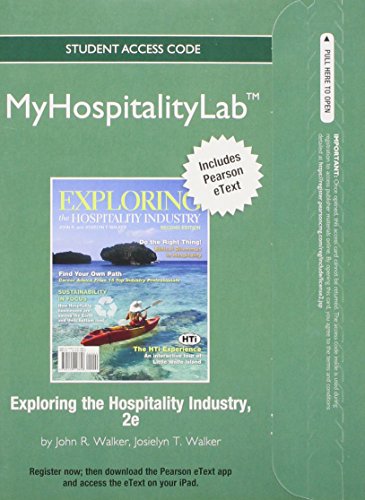 Imagen de archivo de 2012 MyHospitalityLab with Pearson eText -- Access Card -- for Exploring the Hospitality Industry a la venta por BookHolders