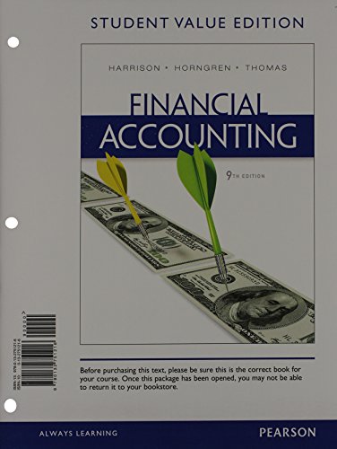 Stock image for Financial Accounting, Student Value Edition Plus NEW MyAccountingLab with eText (9th Edition) for sale by Revaluation Books