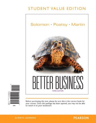 Imagen de archivo de Better Business, Student Value Edition a la venta por Better World Books