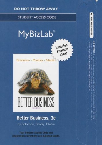 Imagen de archivo de NEW MyBizLab with Pearson eText -- Access Card -- for Better Business a la venta por Campus Bookstore