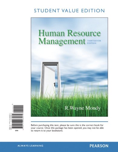 9780133063271: Human Resource Management, Student Value Edition (13th Edition)