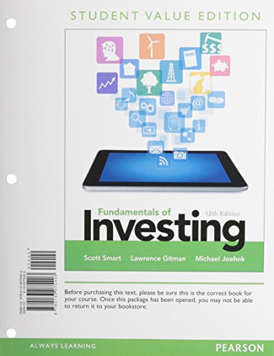 Beispielbild fr Fundamentals of Investing, Student Value Edition (12th Edition) zum Verkauf von GoldenWavesOfBooks