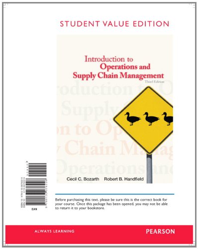 Stock image for Introduction to Operations and Supply Chain Management, Student Value Edition (3rd Edition) for sale by SecondSale