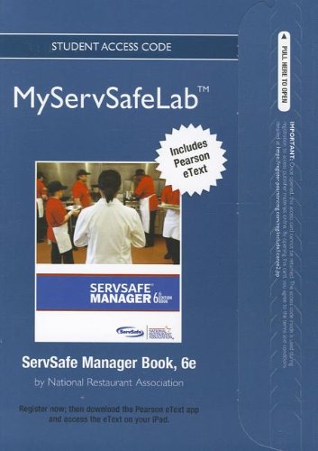 Stock image for MyServSafeLab with Pearson eText -- Access Card-- for ServSafe Manager, 6E (MyServSafeLab (Access Codes)) for sale by Textbooks_Source