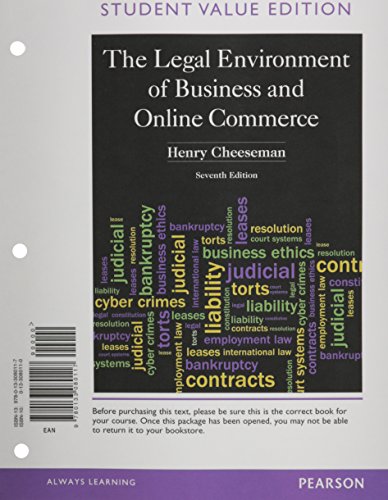 Stock image for The Legal Environment of Business and Online Commerce for sale by GoldBooks