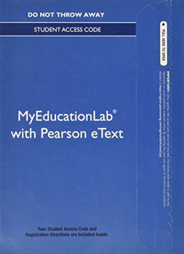 NEW MyEducationLab with Video-Enhanced Pearson eText -- Standalone Access Card -- for Educational Psychology: Active Learning Edition (9780133116441) by Woolfolk, Anita
