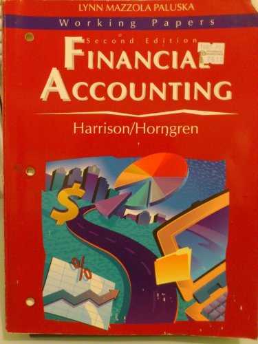 Working Papers for Financial Accounting (9780133118384) by Paluska
