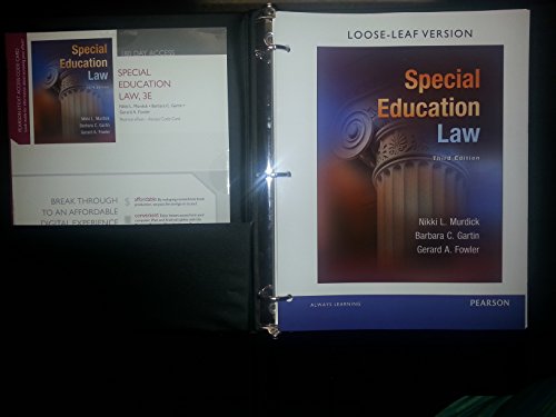 9780133123333: Special Education Law, Loose-Leaf Version (3rd Edition)
