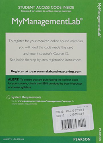 Beispielbild fr 2014 MyLab Management with Pearson eText -- Access Card -- for Strategic Management and Business Policy zum Verkauf von BooksRun