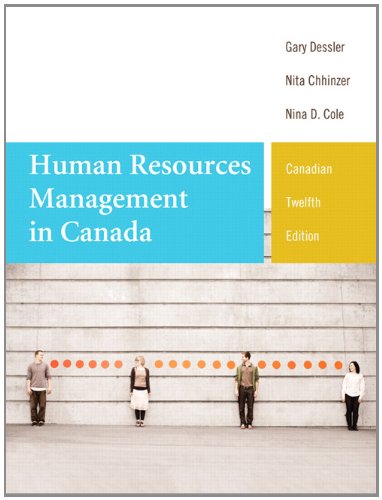 Stock image for Human Resources Management in Canada, Twelfth Canadian Edition with MyManagementLab (12th Edition) for sale by Irish Booksellers