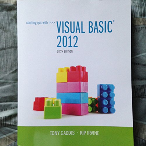 Beispielbild fr Starting Out With Visual Basic 2012 (6th Edition) zum Verkauf von SecondSale