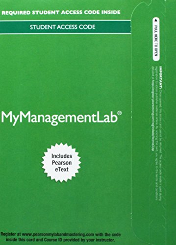 9780133134674: MyLab Management with Pearson eText -- Standalone Access Card - for Developing Management Skills (My Management Lab)