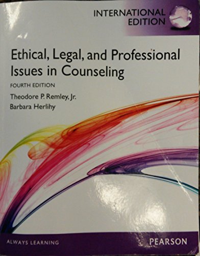 9780133143676: Ethical, Legal, and Professional Issues in Counseling International Edition