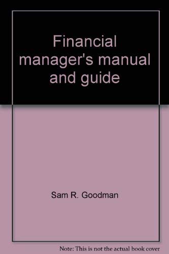 Stock image for Financial manager's manual and guide for sale by Solr Books