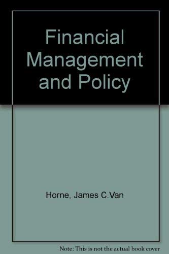 9780133156898: Financial Management and Policy