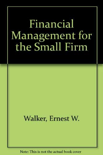 Beispielbild fr Financial management of the small firm zum Verkauf von Wonder Book