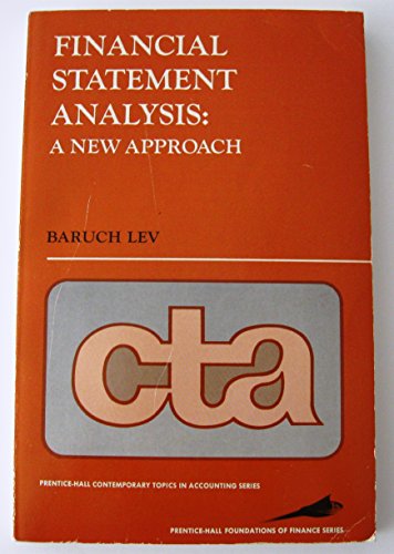 Imagen de archivo de Financial Statement Analysis: A New Approach (Contemporary Topics in Accounting) a la venta por Wonder Book