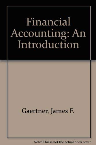 Stock image for Financial Accounting: An Introduction for sale by HPB-Red