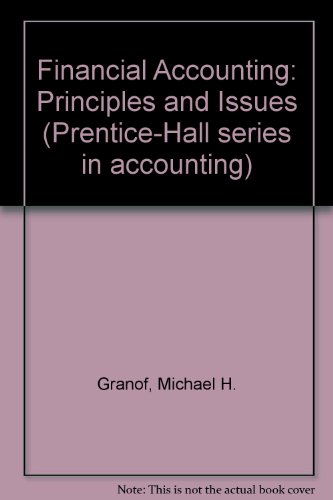 Beispielbild fr Financial accounting: Principles and issues (Prentice-Hall series in accounting) zum Verkauf von Wonder Book