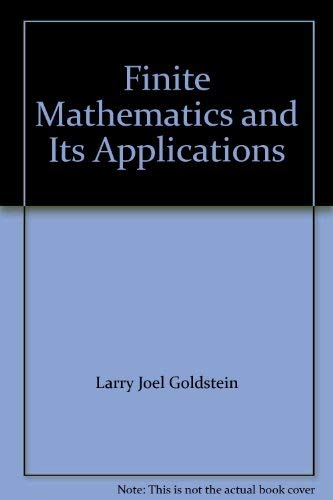 Imagen de archivo de Finite mathematics and its applications a la venta por Wonder Book