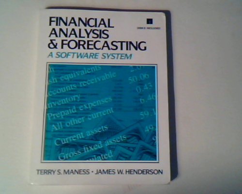 Imagen de archivo de Financial Analysis and Forecasting : A Software System a la venta por Better World Books