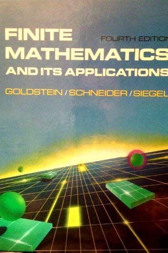 Immagine dell'editore per Finite Mathematics and Its Applications venduto da Wonder Book