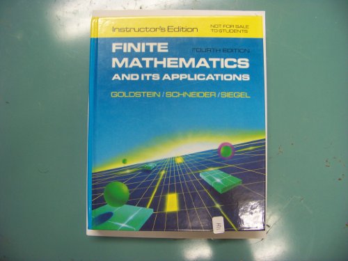 9780133182217: Finite Mathematics and Its Applications/Instructor's Guide